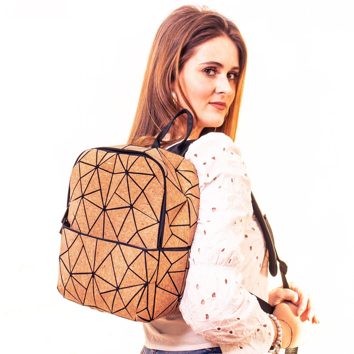 Geometric Cork backpack BAG-2064