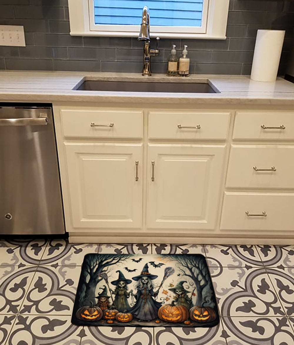 Witches Spooky Halloween Memory Foam Kitchen Mat