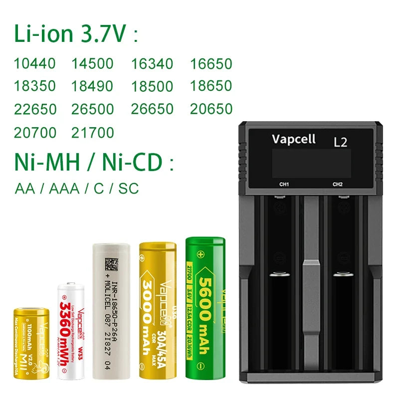 Vapcell L2 Charger