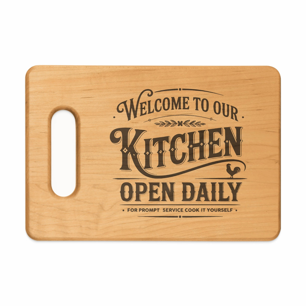 Welcome Kitchen Rustic Humor Premium Cutting Board