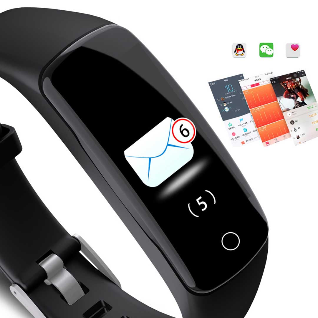 NNEAGS Sport Monitor Wrist Touch Fitness Tracker Smart Watch Black