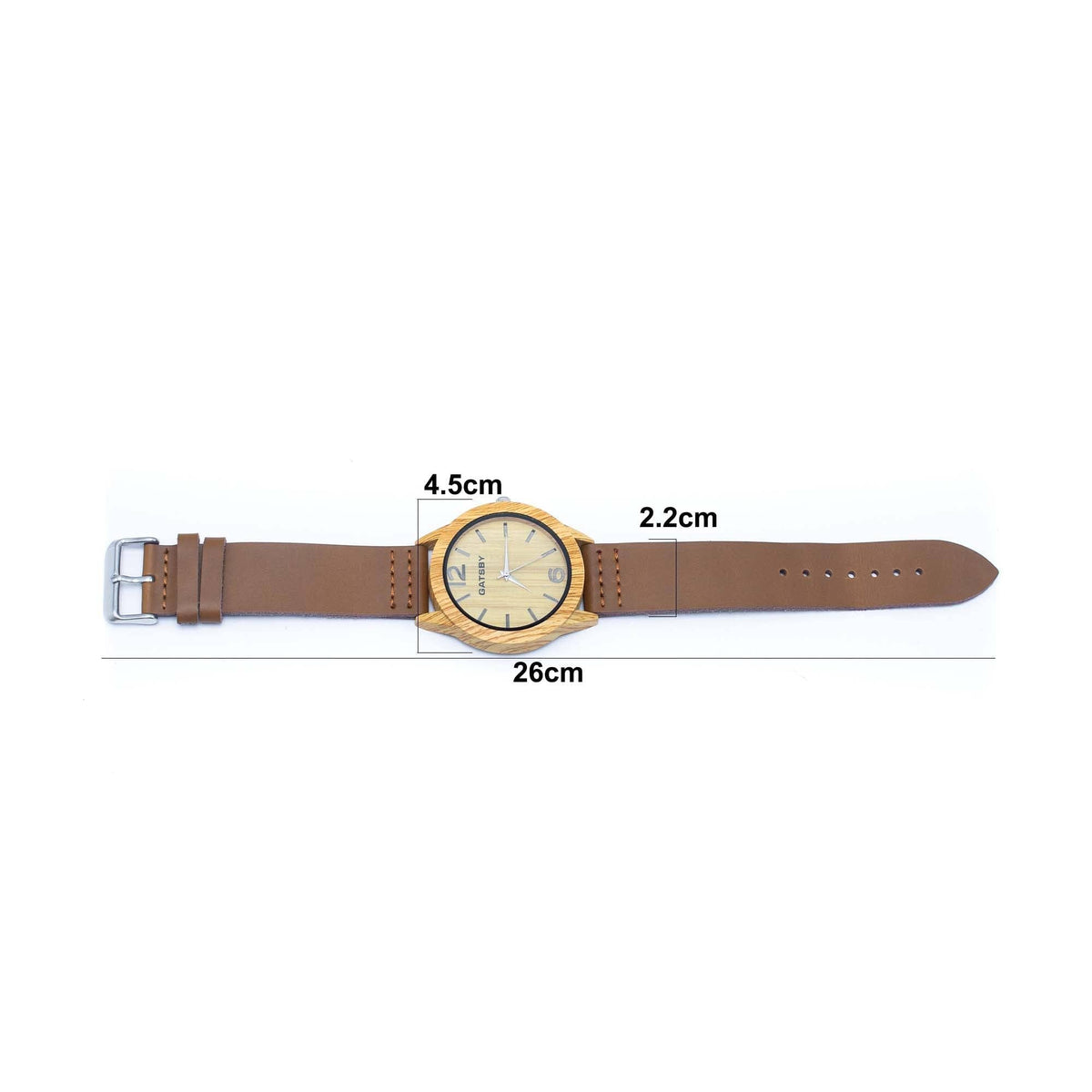 Vintage men watch Leather Strap Quartz Watch WA-297 (with Random box)