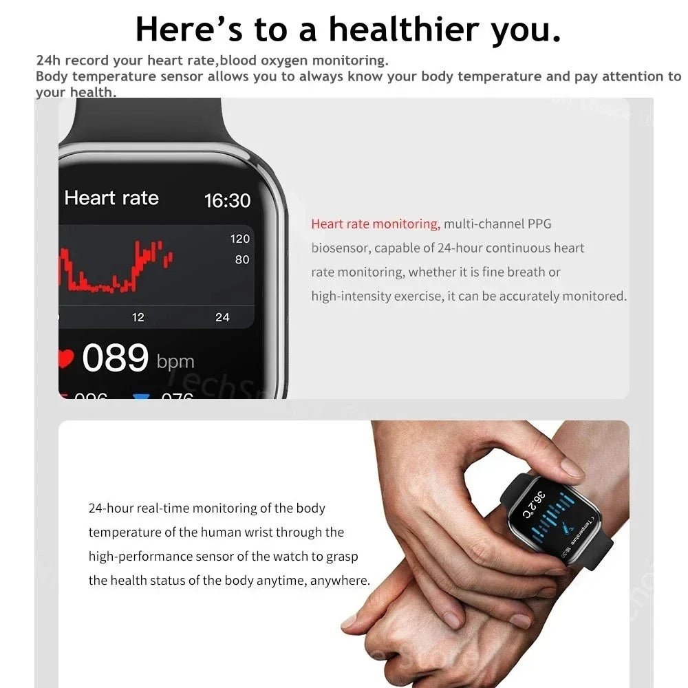 Ultra Series 9 Smart Watch for Men & Women (Black)