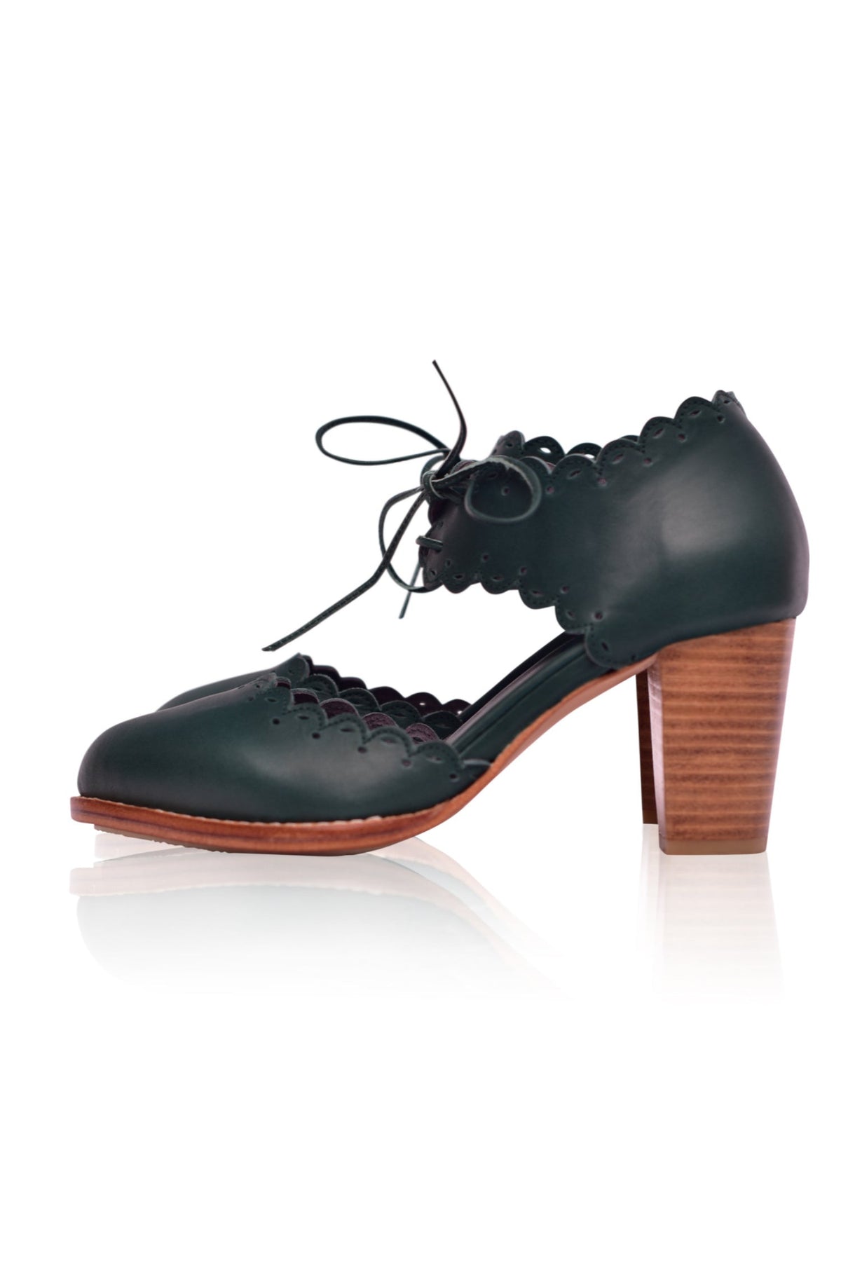 Dance Queen Scalloped Leather Heels-8