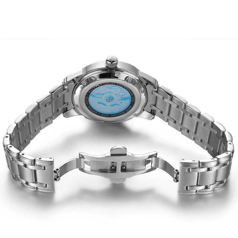 NAKZEN Men Mechanical Watch Men's Automatic Miyota 8215 Movement Diamond Watches Sapphire Wrist Watch Male Waterproof Clock 6020