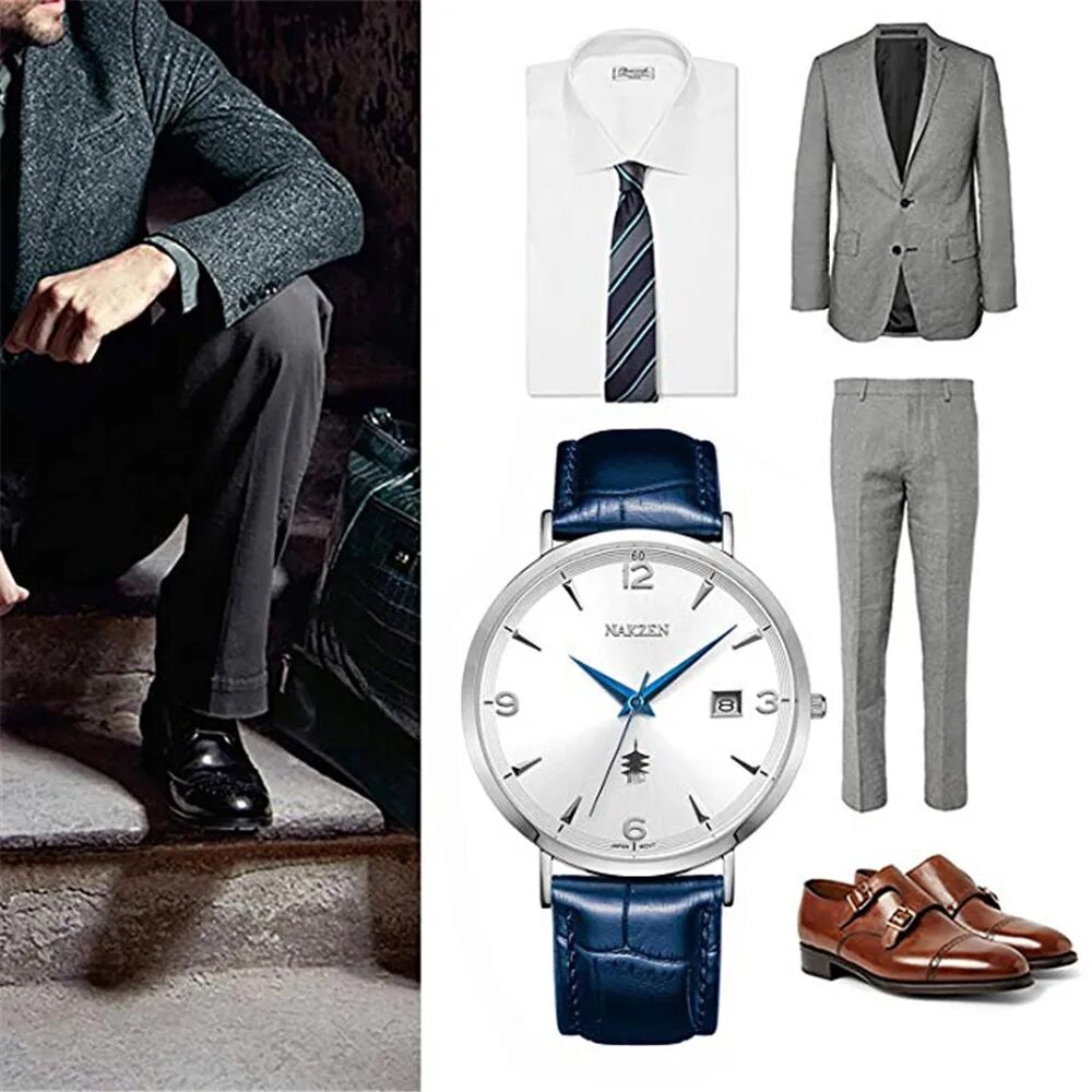 NAKZEN Classic Men Wrist Watch Brand Luxury Quartz Watch Mal