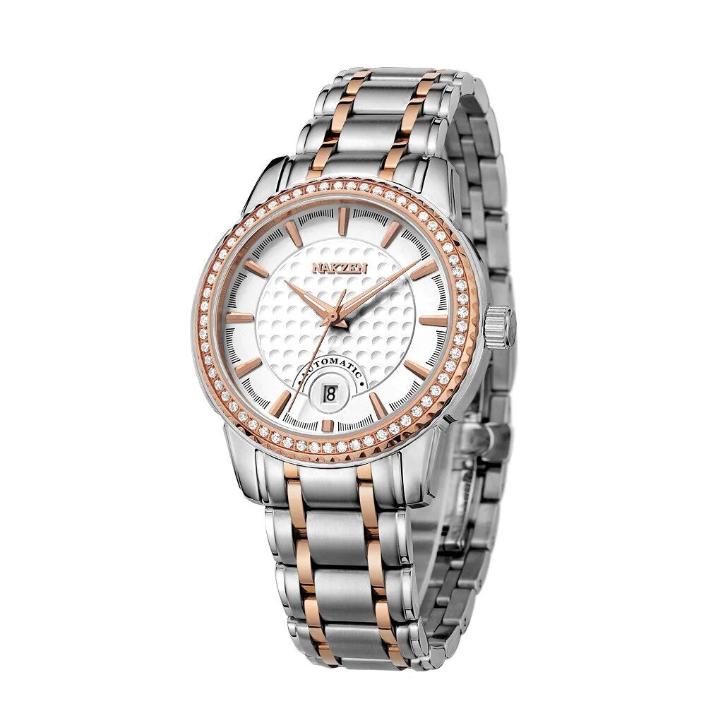 NAKZEN Men Mechanical Watch Men's Automatic Miyota 8215 Movement Diamond Watches Sapphire Wrist Watch Male Waterproof Clock 6020