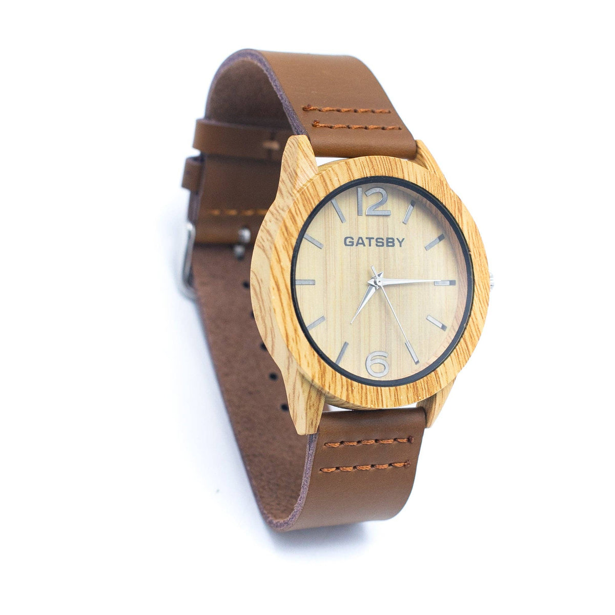 Vintage men watch Leather Strap Quartz Watch WA-297 (with Random box)