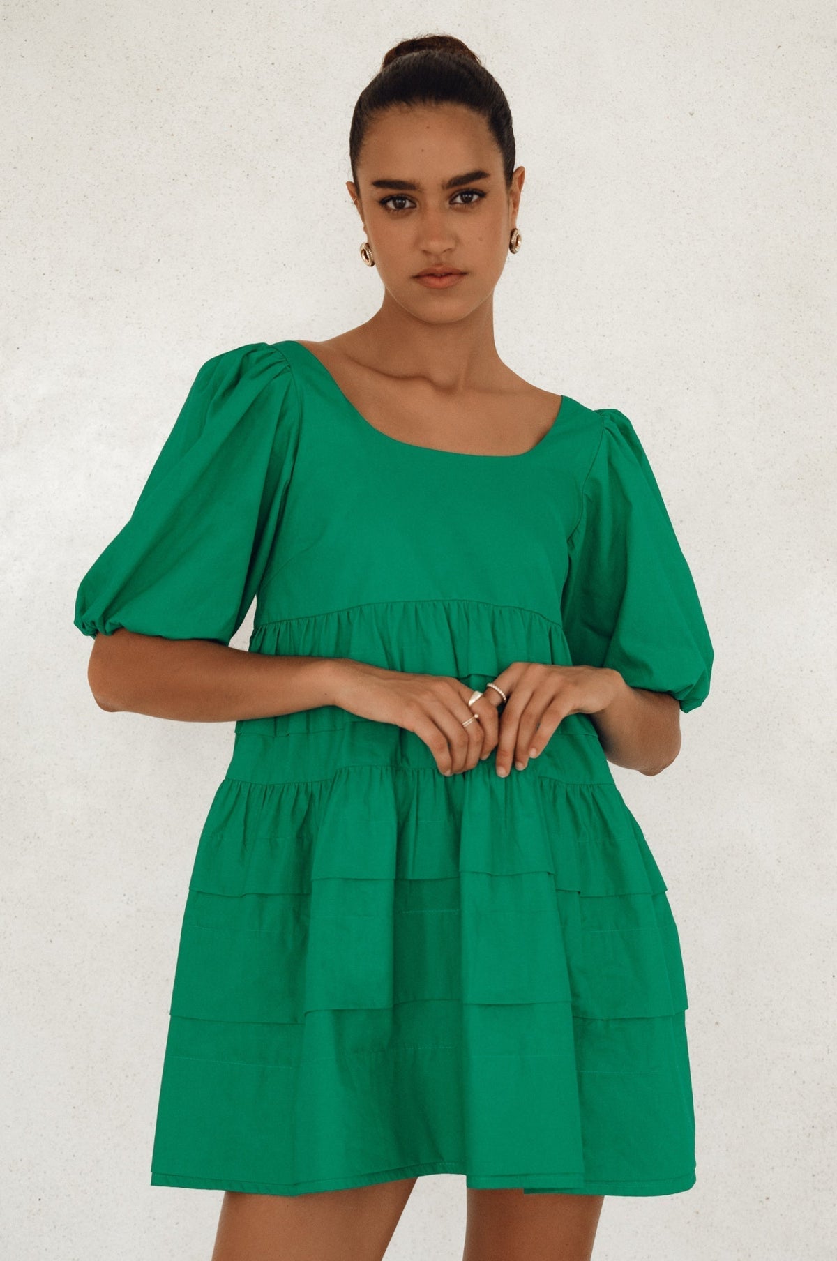 Andrea Babydoll Cotton Mini Dress (Sale)-4