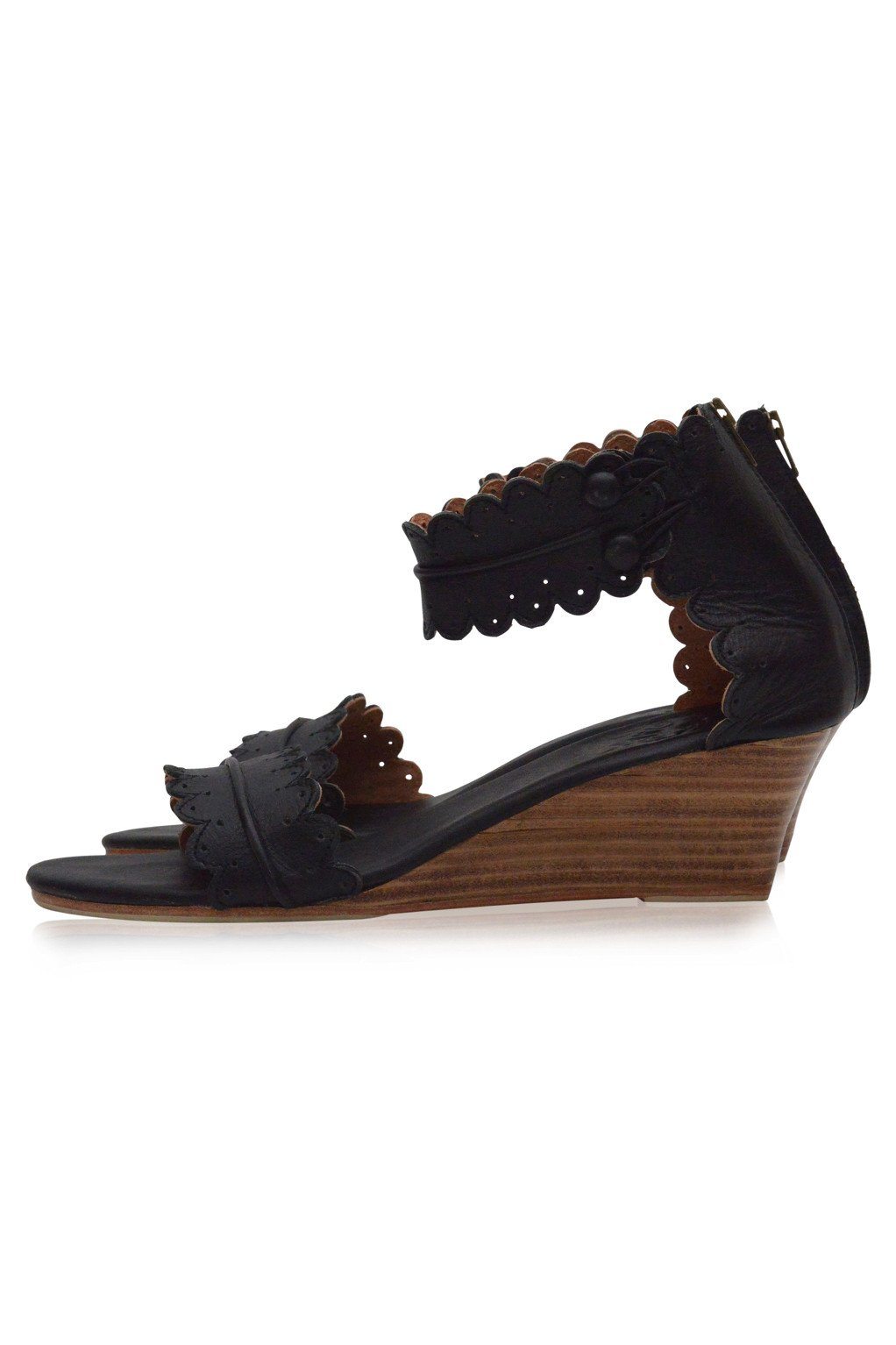 Magdalena Wooden Wedge Sandals-4
