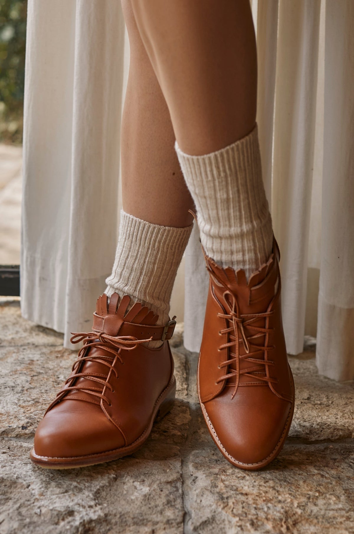 Boston Leather Oxfords-0