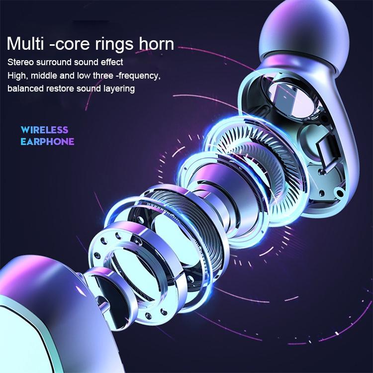 NNEIDS Black True Wireless Bluetooth Earbuds