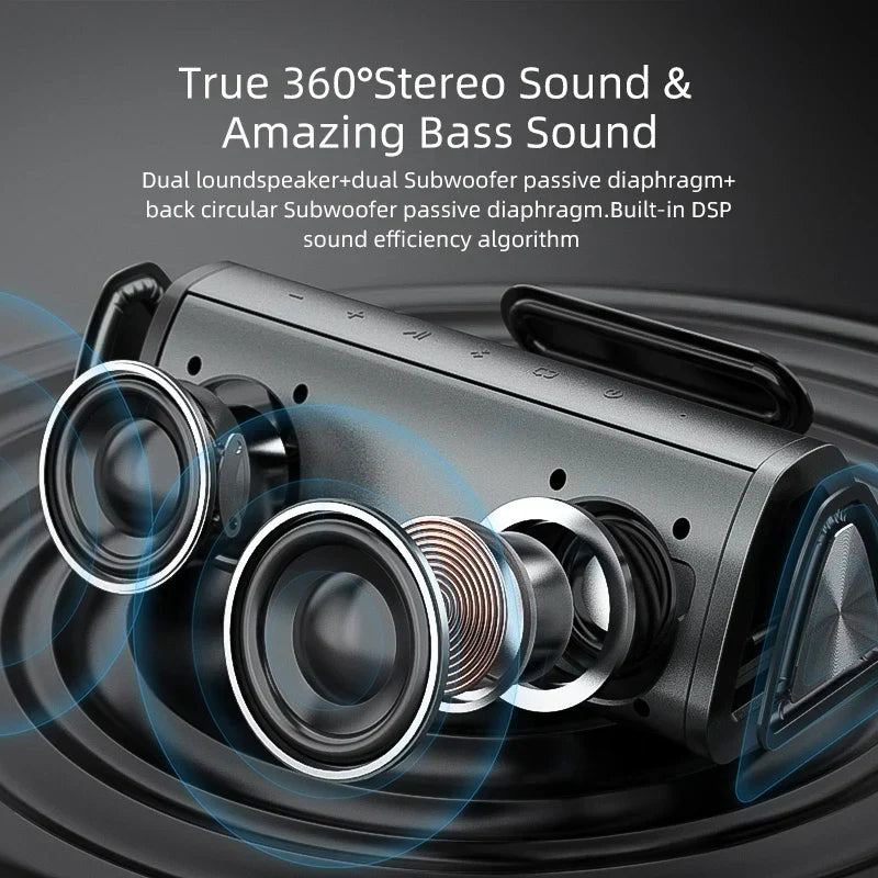 Portable Bluetooth Speaker Black-Graffiti