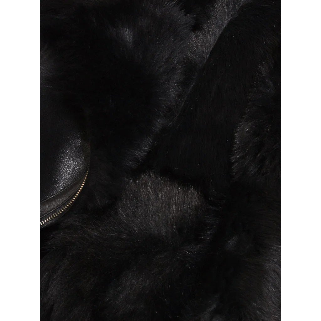 WOMEN BLACK TOSCANA SHEARLING JACKET SAGINAW