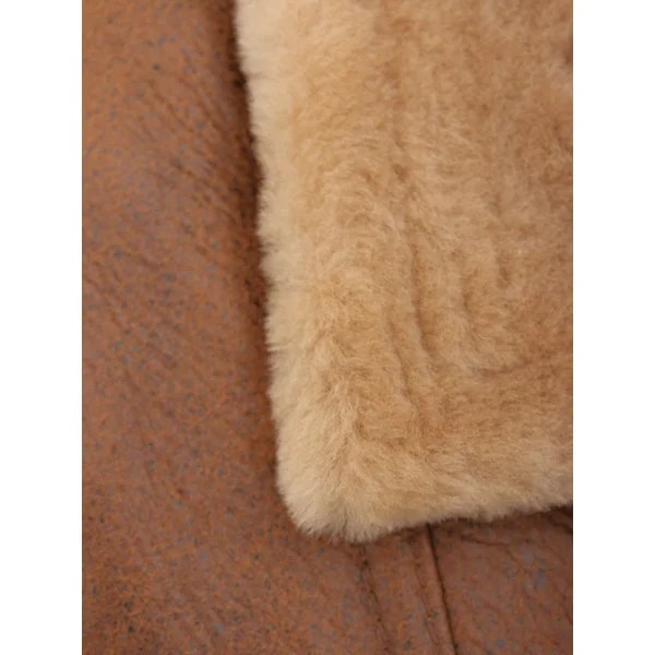 WOMEN TAN SHEEPSKIN AVIATOR JACKET ANGLETON