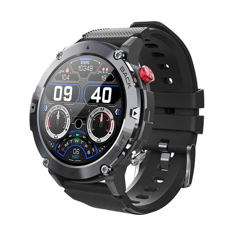 Smart Watch Military C21 Bluetooth Fitness Tracker for Men (Black)