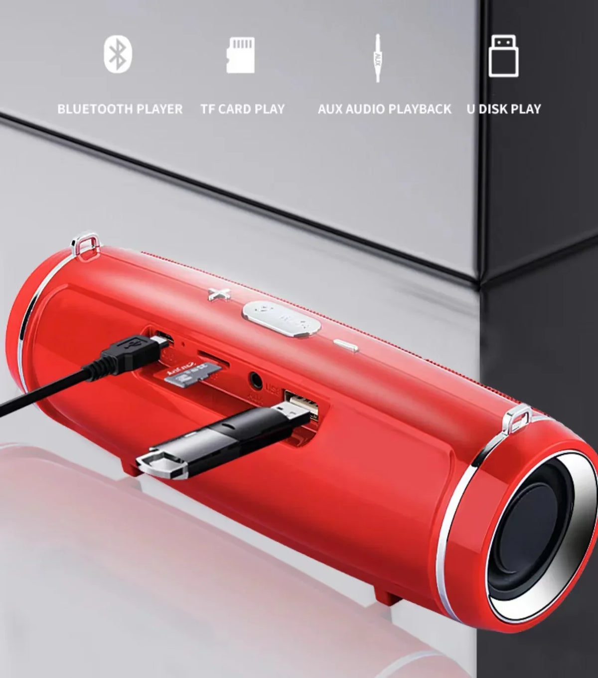 Bluetooth Speaker Mini Subwoofer Red