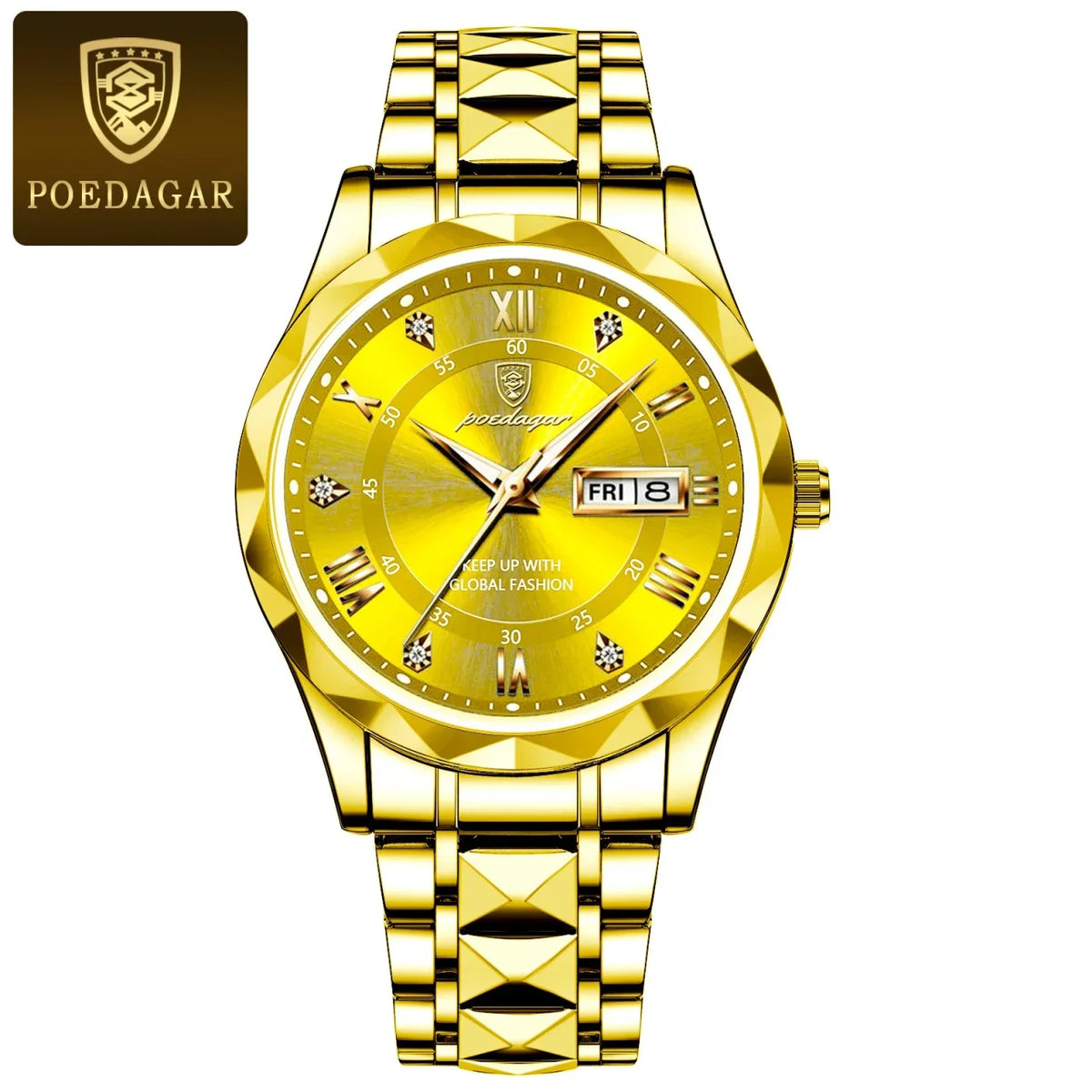 Color: Pink - POEDAGAR Top Luxury Men Quartz Watch For Men S