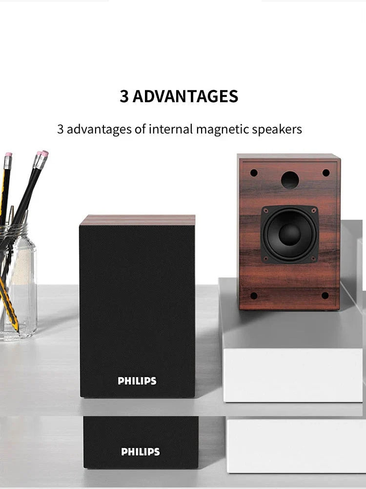 NNEOBA Wooden Bluetooth Speaker Brown