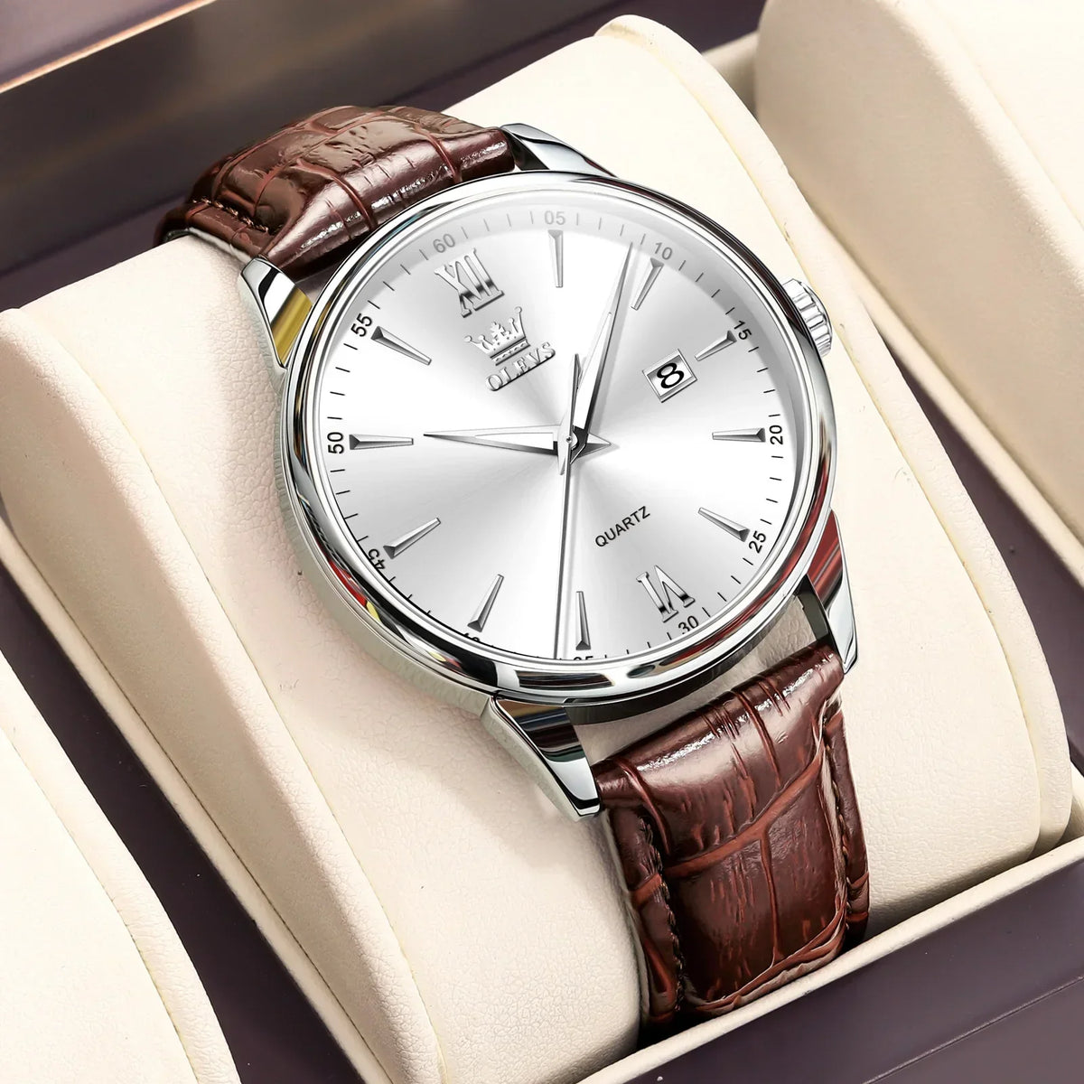 NNEOBA Classic Luxury Men's Leather Quartz Watch