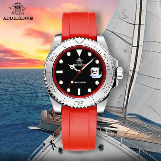 Color: Multicolor - ADDIESDIVE Rotatable Bezel Watch For Men 41mm Quartz Watch Stainless Seel BGW9