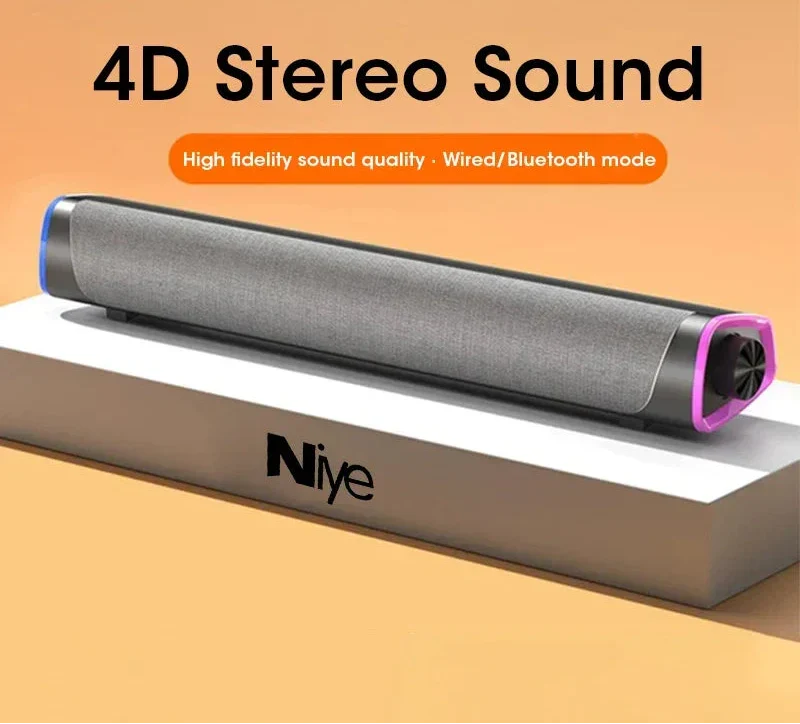 4D Computer Speaker Bluetooth Black