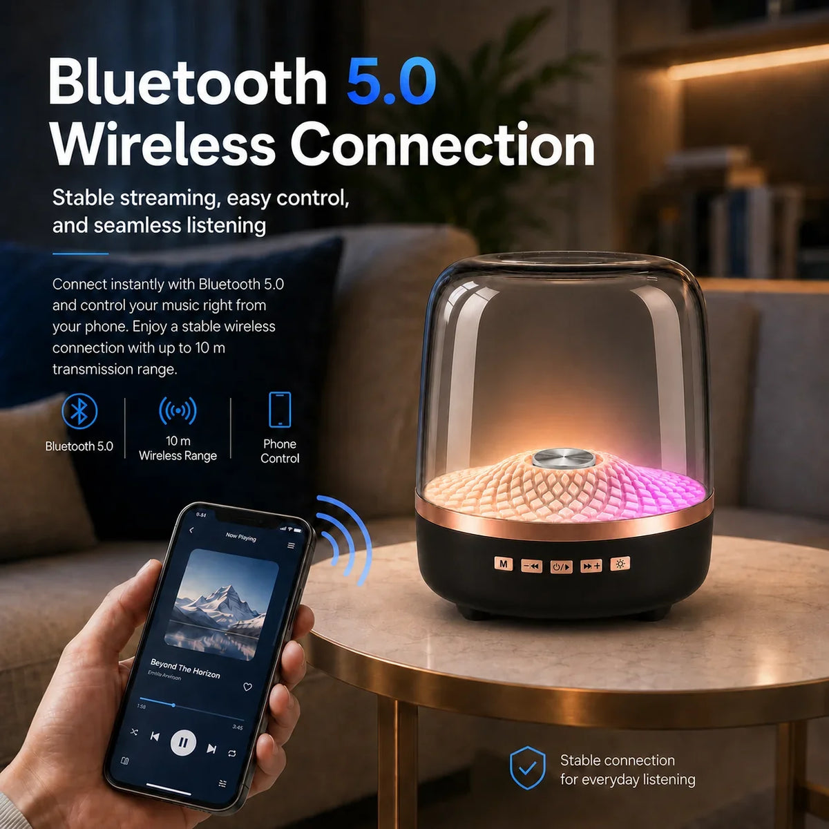 Portable Wireless Bluetooth Soundbar Speaker