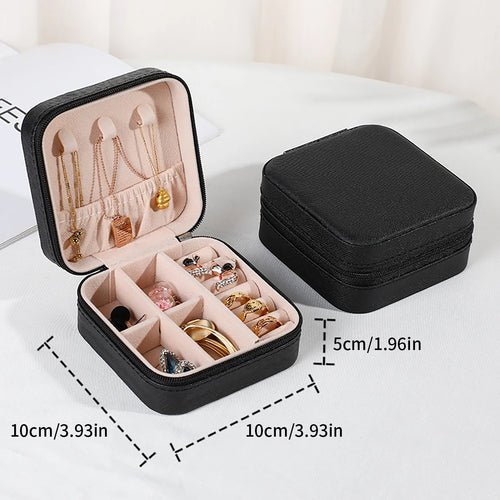 Portable Mini Jewelry Storage Box Travel Organizer Jewelry Case