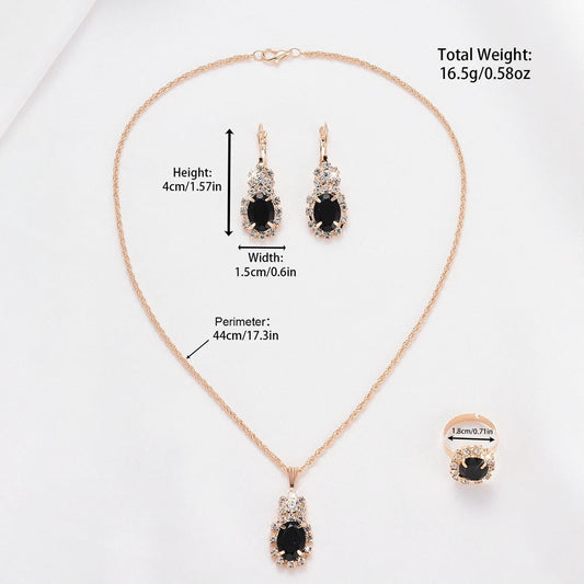 Luxury Womens Rhinestone Quartz Watch Set (5-Piece)
