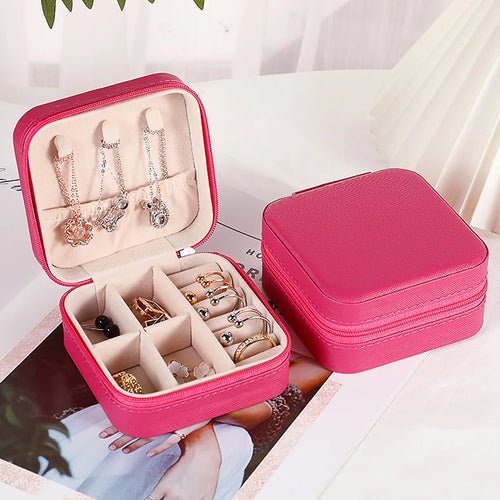 Portable Mini Jewelry Storage Box Travel Organizer Jewelry Case