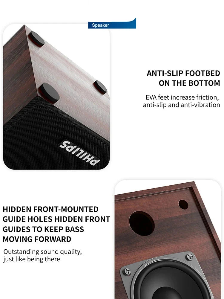 NNEOBA Wooden Bluetooth Speaker Brown
