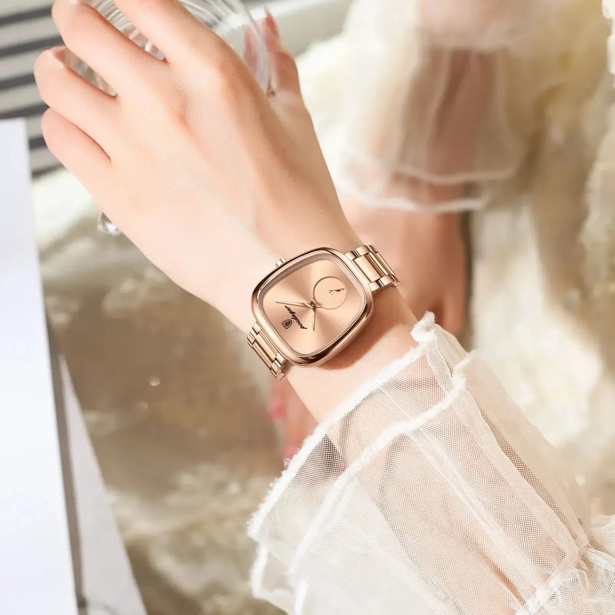 POEDAGAR Luxury Watch for Woman Waterproof Stainless Steel Quartz Ladies Watch High Quality Women's
