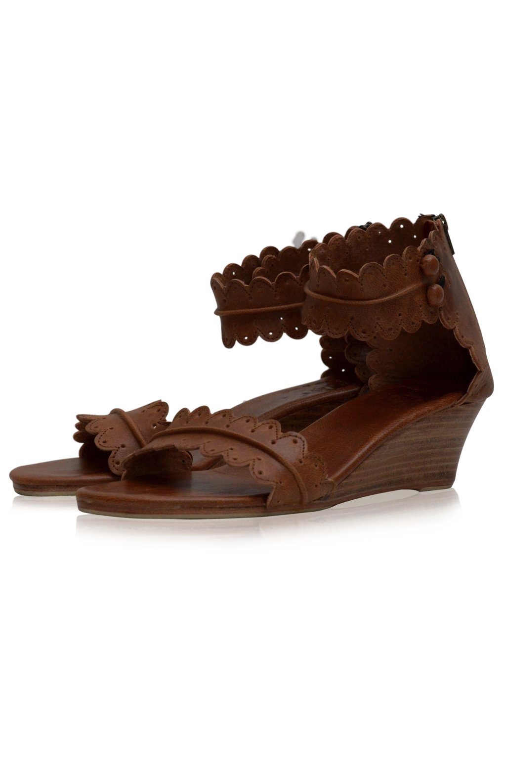 Magdalena Wooden Wedge Sandals-1