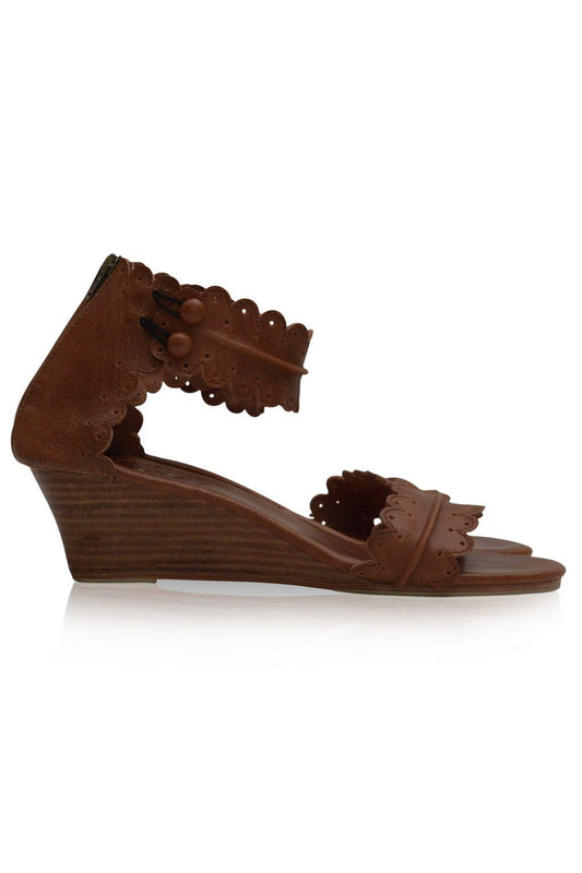 Magdalena Wooden Wedge Sandals-0