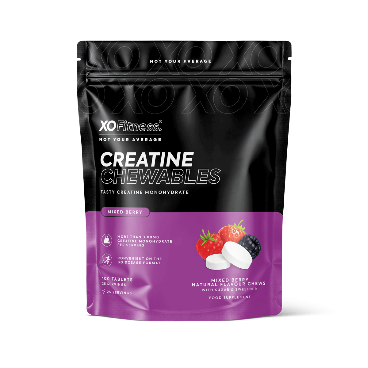 XO Fitness Creatine Chewable 100 Tabs