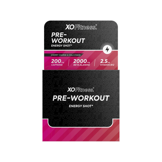 XO Fitness Pre-Workout Shots Mixed Case 20x60ml Cherry / Cola