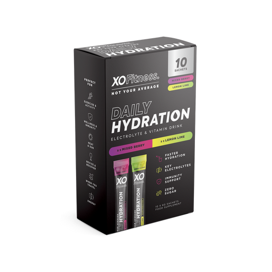 XO Fitness Hydration Mixed Box 10x6g Mixed Berry / Lemon & Lime