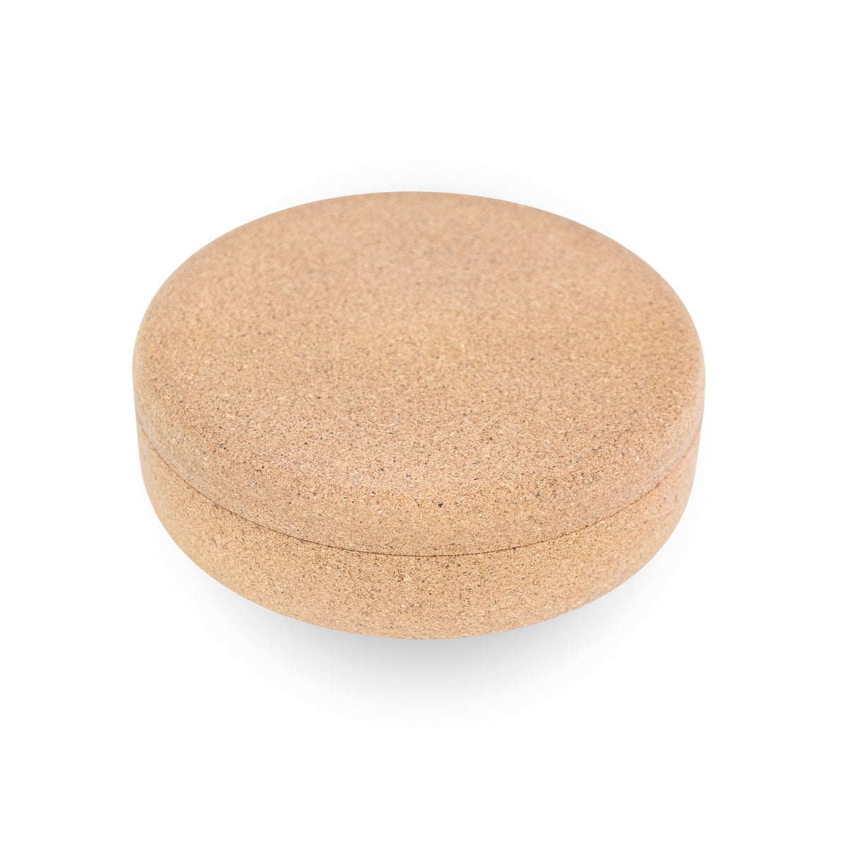 Round Cork Jewelry Storage Box with Lid L-1205