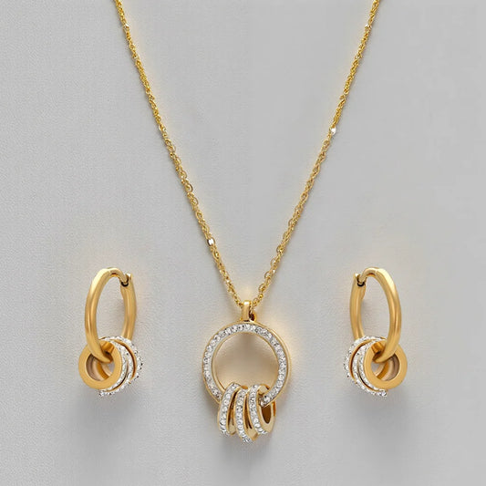 KAISA Jewelry Set Plaquée Or 14K