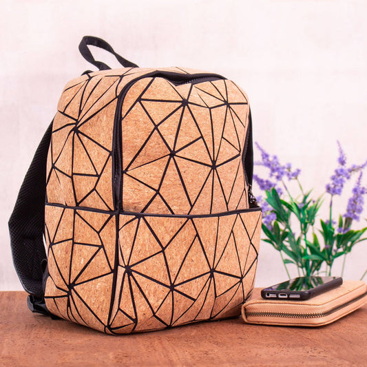 Geometric Cork backpack BAG-2064