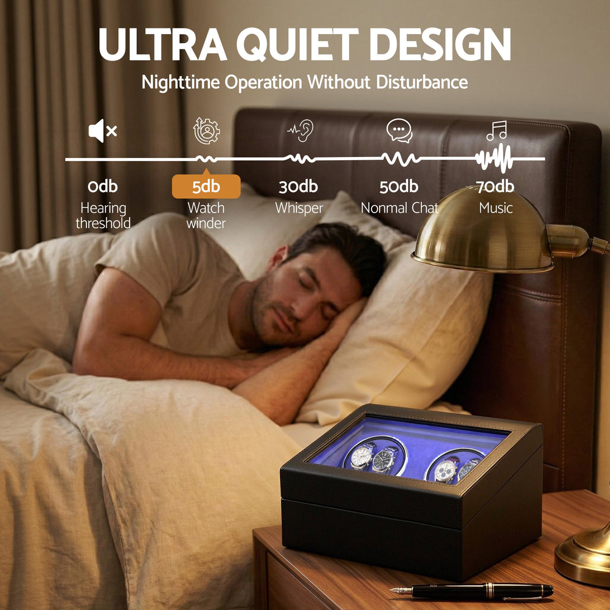 Automatic Watch Winder Box with LED Light – Luxury Watch Dis