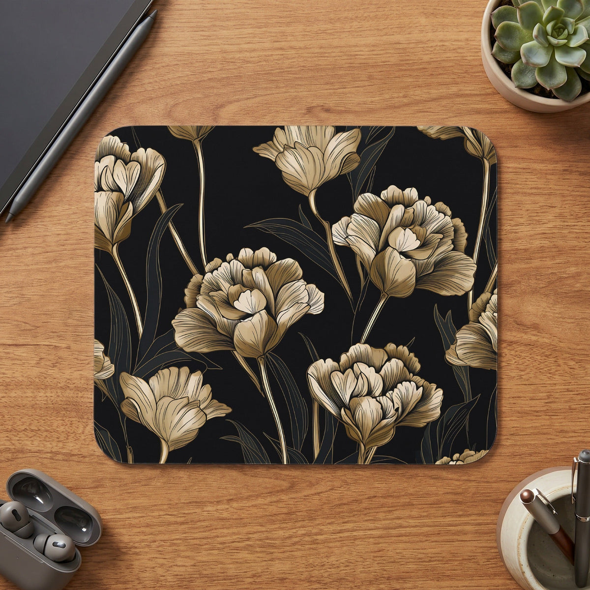 Gilded Bloom Luxury Mouse Pad