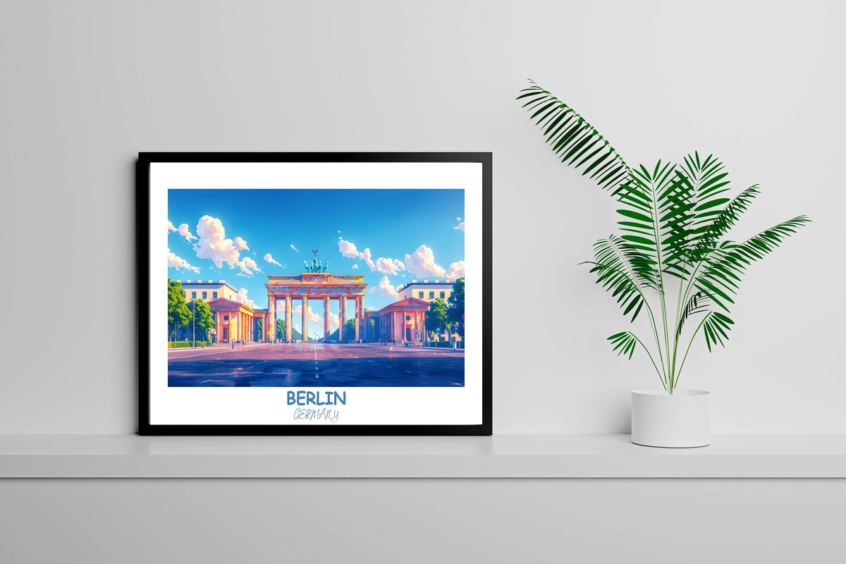 Berlin Travel Print - Brandenburg Gate - Germany Travel Gift - Personalised Gift - Housewarming Gift