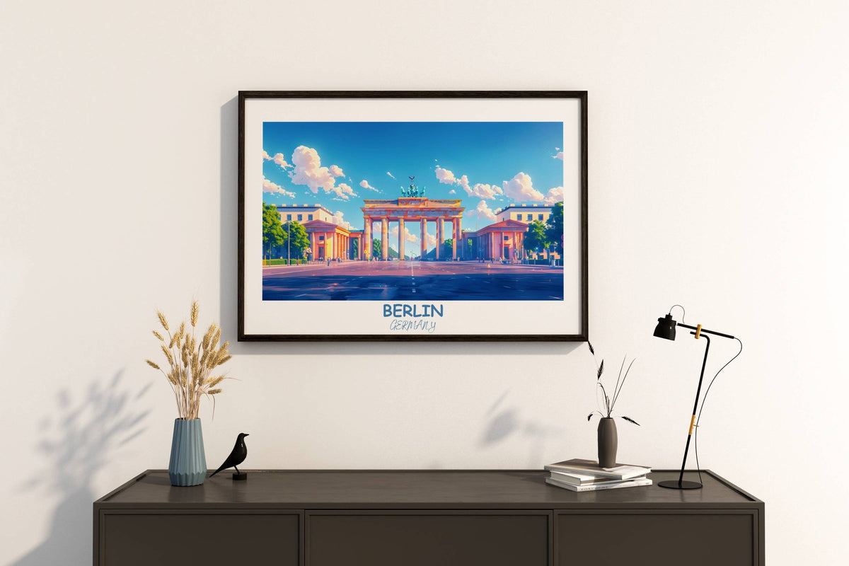 Berlin Travel Print - Brandenburg Gate - Germany Travel Gift - Personalised Gift - Housewarming Gift