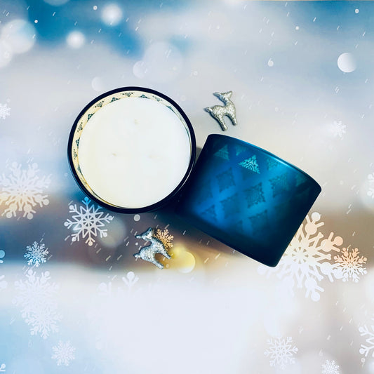 Winter Cabin Holiday Candle Home Decor