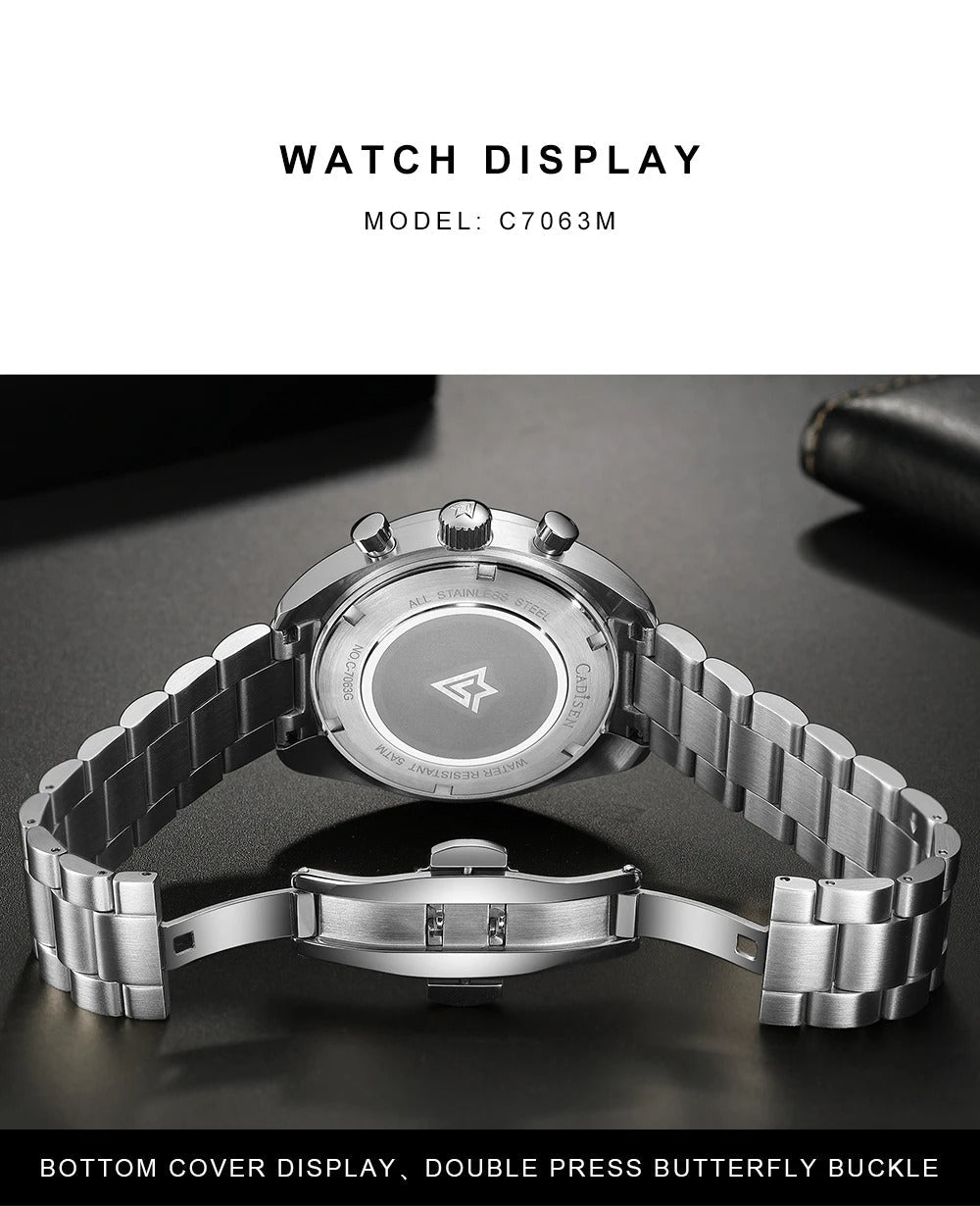 NNEOBA Men’s Quartz Chronograph Business Watch