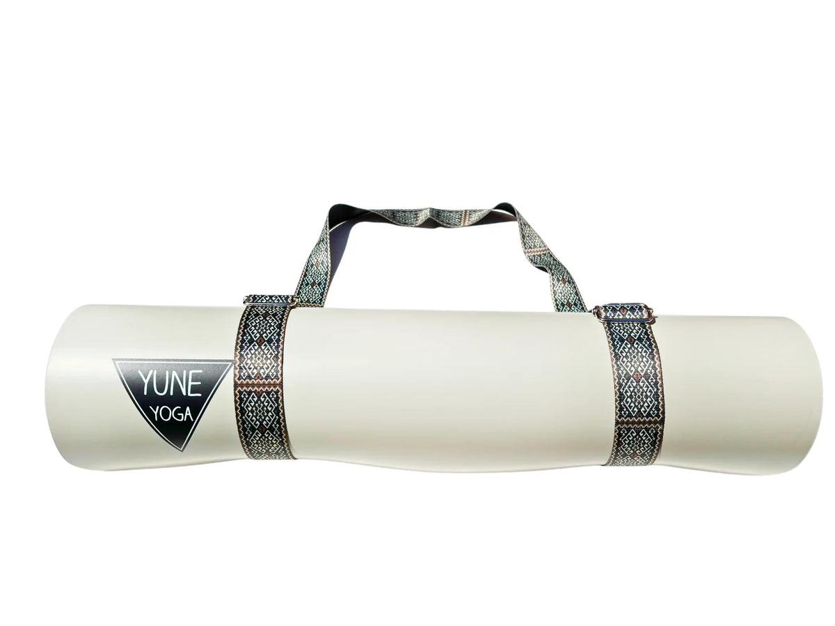 Moab Rocks Yoga Strap – Brown Stretching Strap w/ Metal Buckles | Yune Yoga