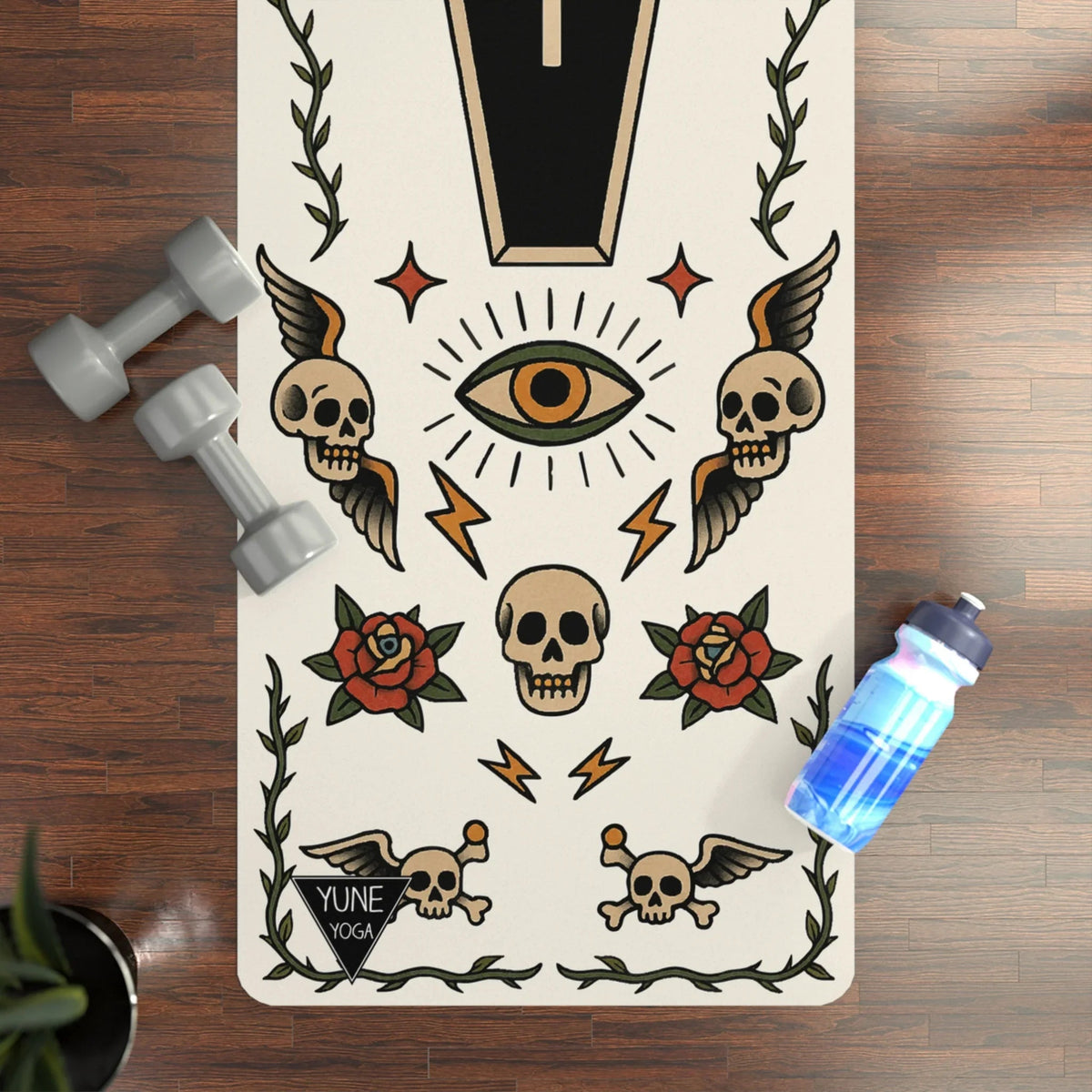 Baby Bat, Big Grip — Tattoo Series Yoga Mat | Yune Yoga