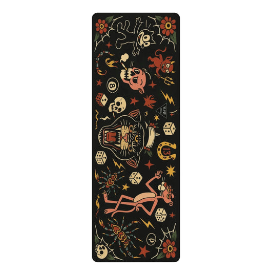 Macabre & Mantras — Tattoo Design Yoga Mat (3mm) | Yune Yoga